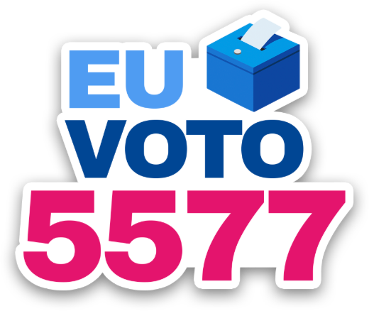 Figurinha: eu voto 5577
